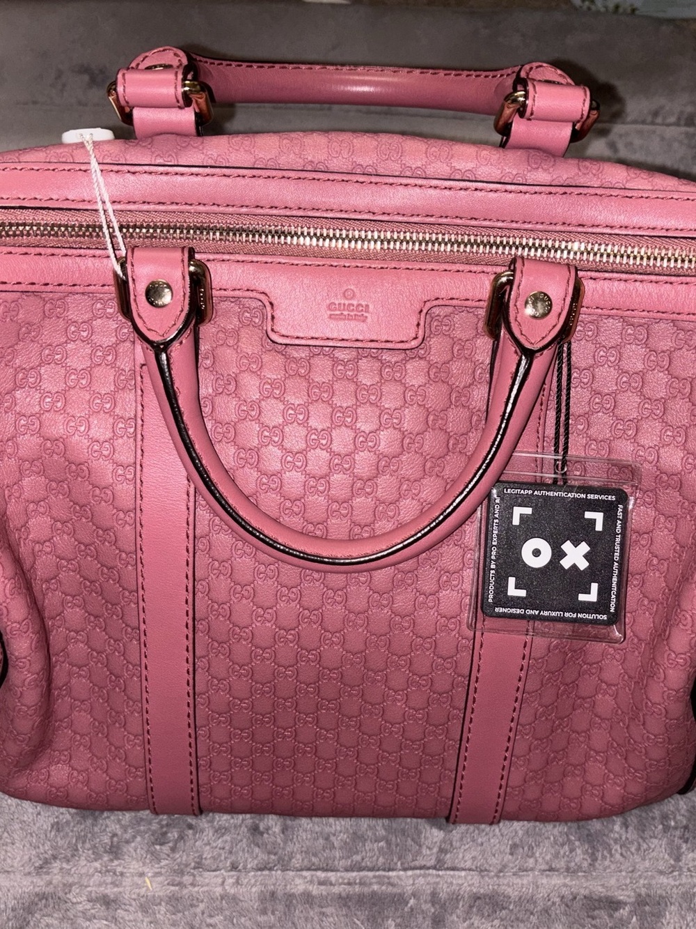 Pre-loved - Gucci GG Supreme Boston Bag in Pink